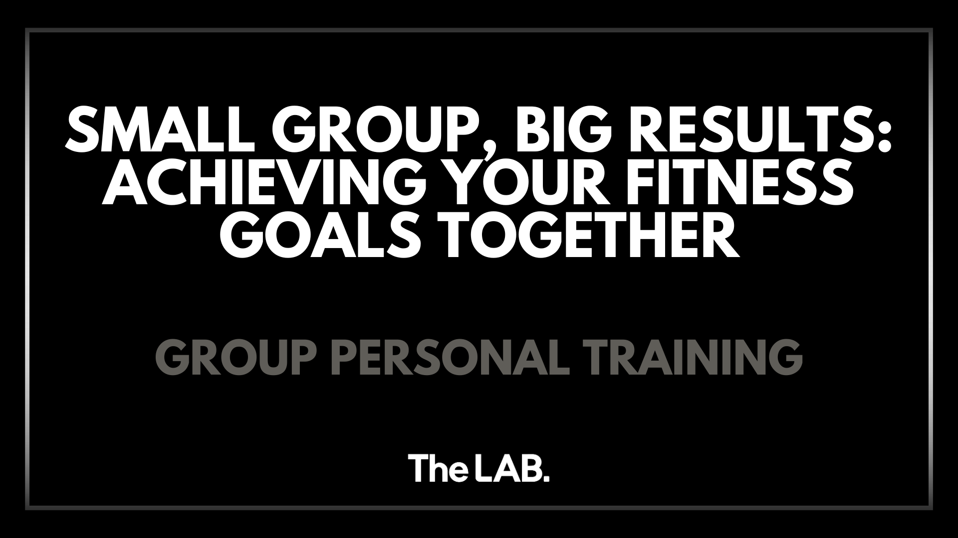 Small Group, Big Results: Achieving Your Fitness Goals Through Group Training